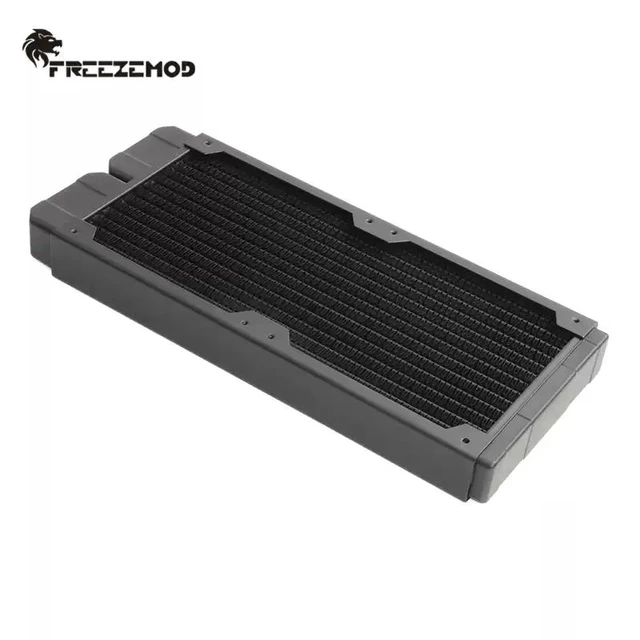 Alt view image 2 of 7 - TSRP-TW240 PC Water Cooling Radiator 14 Flat Tubes, Copper Fins, 2 x 120mm Fan Support