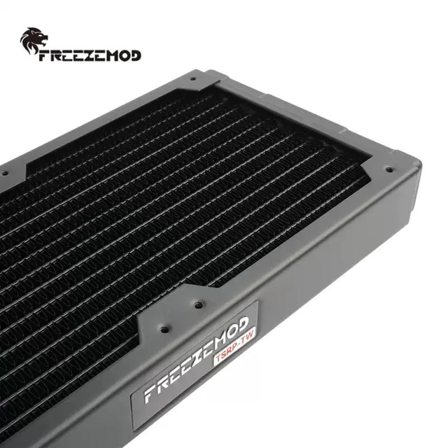 Alt view image 7 of 7 - TSRP-TW240 PC Water Cooling Radiator 14 Flat Tubes, Copper Fins, 2 x 120mm Fan Support