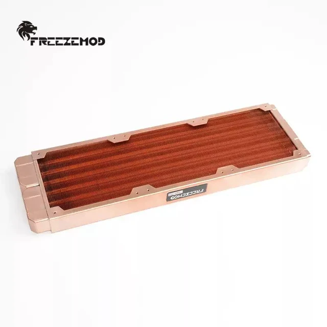 Alt view image 4 of 7 - TSRP-ZT-360TG PC Water Cooling Radiator All-Copper, 7mm Round Tubes, G1/4 Threads