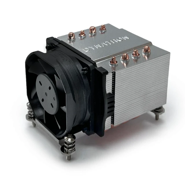Alt view image 4 of 5 - For AM4/AM5 4-Heatpipe 2U Server CPU Cooler High-Speed PWM Fan, for Rackmount Systems