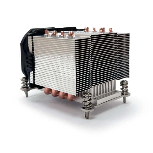 Alt view image 3 of 5 - For AM4/AM5 4-Heatpipe 2U Server CPU Cooler High-Speed PWM Fan, for Rackmount Systems