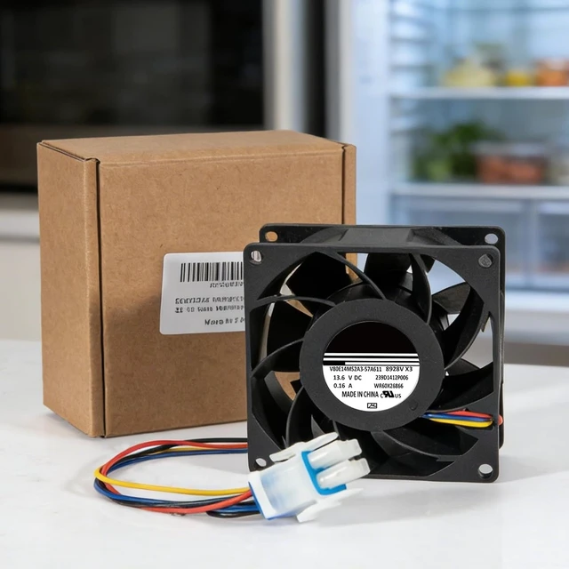 Alt view image 7 of 7 - WR60X26866 Refrigerator Evaporator Fan Motor for GE, 7-Blade, 6-Pin Plug
