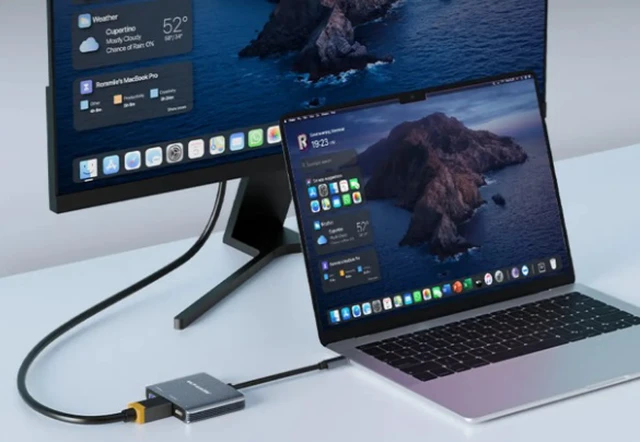 Alt view image 2 of 2 - Type-C to DP 1.4 Adapter Cable for High-Definition 4K/240Hz Display, Compatible with iPhones, Apple MacBook, Huawei Laptops, and Screen Mirroring