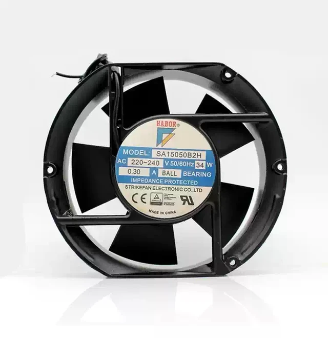 Alt view image 2 of 3 - SA15050B2H Cooling Fan AC 220-240V, 34W, 0.30A, Cabinet Fan 2-Wire Cooling Fan