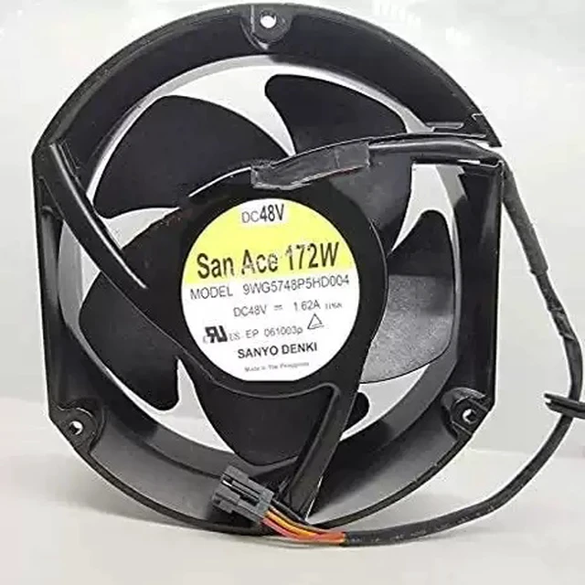 Alt view image 3 of 3 - 9WG5748P5HD004 IP68 Waterproof Cooling Fan, 48V 1.62A, 4-Wire, for Inverter & Cabinet Cooling