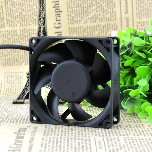 Alt view image 3 of 5 - KD1208PTS1 Cooling Fan 8025 Size (80×80×25mm), DC 12V 2.6W, 2-Wire, 8cm Chassis & Power Supply Fan