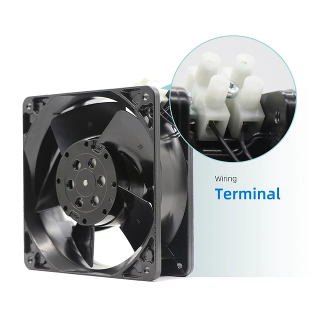 Alt view image 5 of 7 - 4650N-465 for eBm Papst Fan 4650N465 17W/18W 230V 50Hz/60Hz AC Axial Fan 2680RPM Rittal Cabinet Refrigerator Axial Panel Cooling Fan for Heater SK3323.107 120 * 120 * 38mm