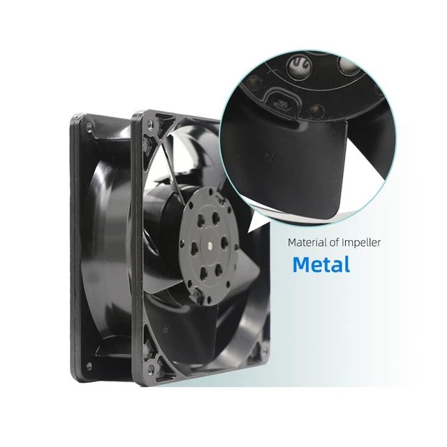 Alt view image 6 of 7 - 4650N-465 for eBm Papst Fan 4650N465 17W/18W 230V 50Hz/60Hz AC Axial Fan 2680RPM Rittal Cabinet Refrigerator Axial Panel Cooling Fan for Heater SK3323.107 120 * 120 * 38mm