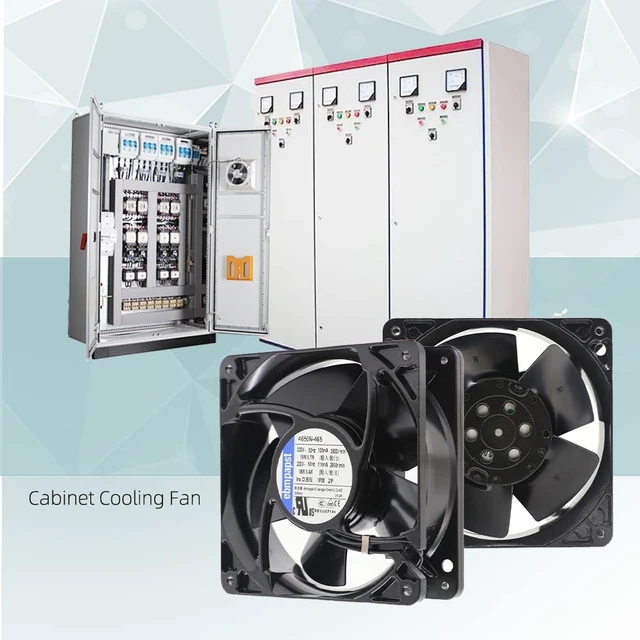 Alt view image 7 of 7 - 4650N-465 for eBm Papst Fan 4650N465 17W/18W 230V 50Hz/60Hz AC Axial Fan 2680RPM Rittal Cabinet Refrigerator Axial Panel Cooling Fan for Heater SK3323.107 120 * 120 * 38mm