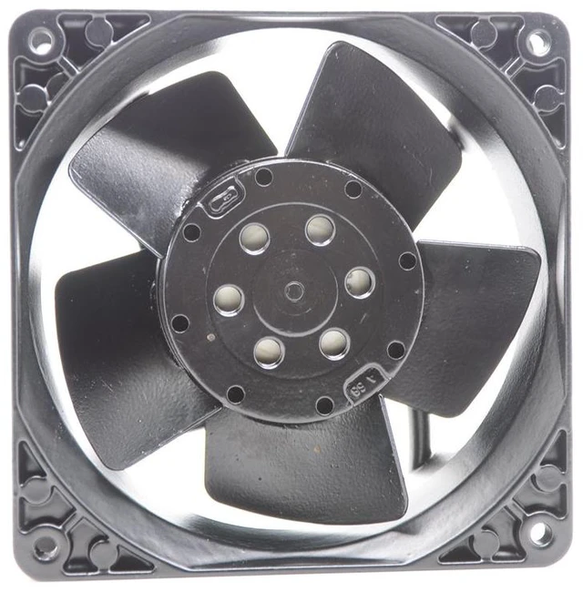 Alt view image 5 of 7 - 4656N All-Metal High-Temperature Axial Fan 230V AC, 120×120×38mm, 19W, Ball Bearing, for Server/Industrial Cabinet Cooling