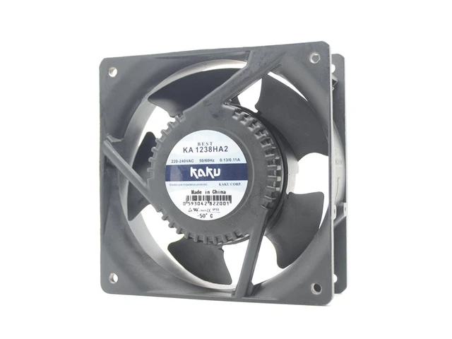 Alt view image 7 of 7 - KA1238HA2 All-Metal Waterproof Industrial Cooling Fan AC 220V, 12038 Size (120×120×38mm),Magnesium Alloy Frame, for Cabinet/Server/Inverter Cooling