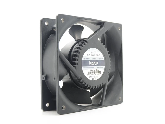 Alt view image 3 of 7 - KA1238HA2 All-Metal Waterproof Industrial Cooling Fan AC 220V, 12038 Size (120×120×38mm),Magnesium Alloy Frame, for Cabinet/Server/Inverter Cooling