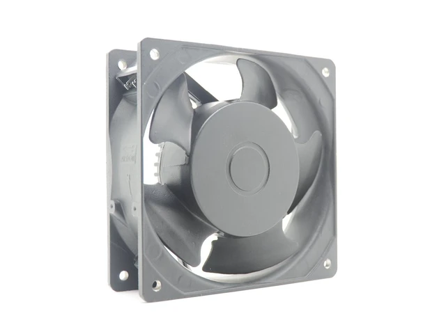 Alt view image 2 of 7 - KA1238HA2 All-Metal Waterproof Industrial Cooling Fan AC 220V, 12038 Size (120×120×38mm),Magnesium Alloy Frame, for Cabinet/Server/Inverter Cooling