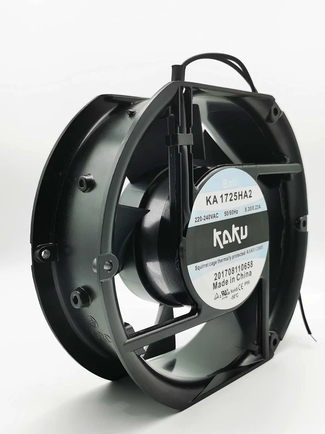 Alt view image 5 of 6 - KA1725HA2 Cooling Fan 220V, 0.27/0.23A, 17CM (17251 Size), Ball Bearing, Leadwire Type, for Cabinet/Server/Inverter Cooling