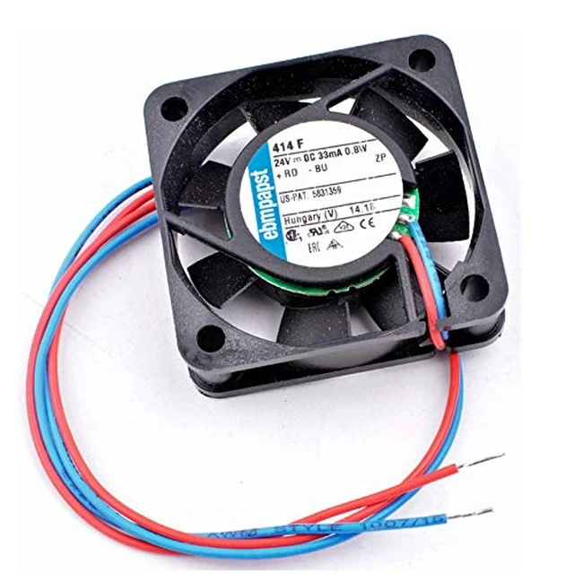 Alt view image 2 of 4 - 414F Axial Cooling Fan 24V DC, 40×40×10mm, 33mA/0.8W, 5400RPM, 4.7CFM, Sintec Bearing, 2-Wire Leads, for Inverter/Small Device Cooling