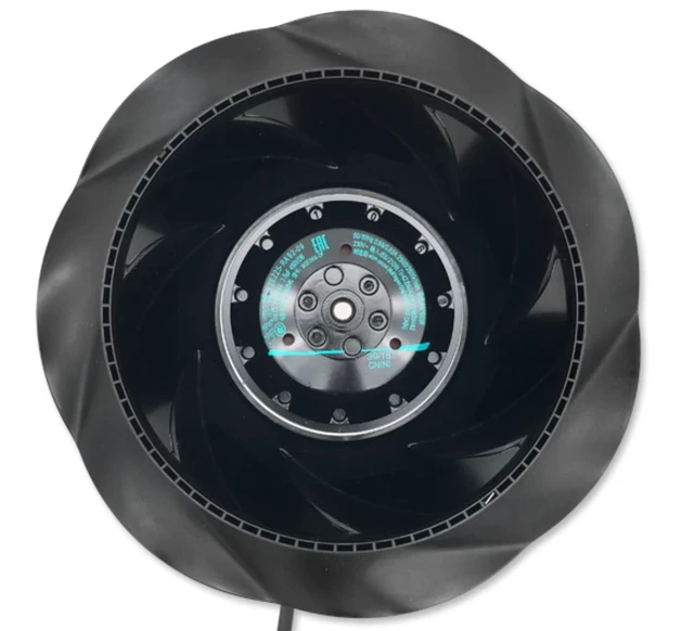 Alt view image 7 of 7 - R2E225-RA92-09 RadiCal Backward Curved Centrifugal Fan 230V AC, 225mm Impeller, 155/210W, 2500/2600RPM, Dual Ball Bearing, for Air Purification/Cabinet Cooling/HVAC