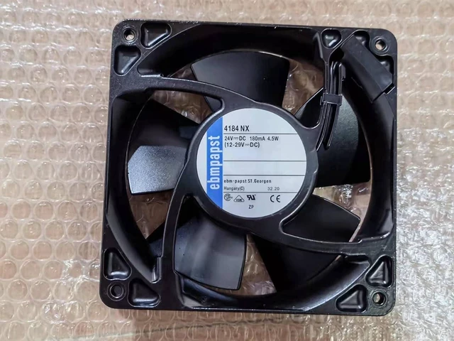 Main image of 4184NX Axial Cooling Fan 24V DC, 119×119×38mm, 3200RPM, Ball Bearing, for Cabinet/Industrial Equipment Cooling