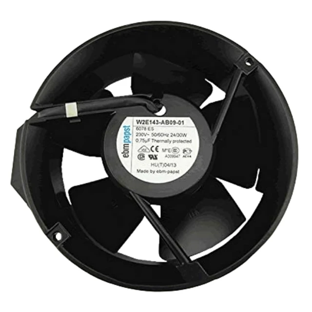 Alt view image 2 of 7 - W2E143-AB09-01 Axial Cooling Fan 230V AC, 172×51mm, 24/30W, 2800/3300RPM, 420m³/h, Ball Bearing, for Inverter/Cabinet/Industrial Equipment Cooling
