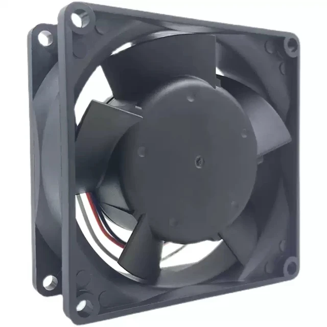 Alt view image 3 of 5 - 8314/2H Axial Cooling Fan 24V DC, 80×80×32mm, 6W, Ball Bearing, 3-Wire with Speed Signal, for Lenze Inverter/Cabinet/Industrial Equipment Cooling