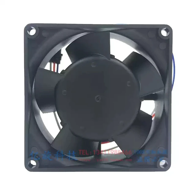 Alt view image 4 of 5 - 8314/2H Axial Cooling Fan 24V DC, 80×80×32mm, 6W, Ball Bearing, 3-Wire with Speed Signal, for Lenze Inverter/Cabinet/Industrial Equipment Cooling