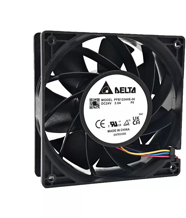 Main image of PFB1224HE-00 Cooling Fan 12038 Size, 24V 2.0A, Dual Ball Bearing, High Airflow & Static Pressure, for Projector Cooling