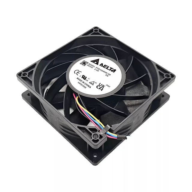 Alt view image 5 of 5 - PFB1224HE-00 Cooling Fan 12038 Size, 24V 2.0A, Dual Ball Bearing, High Airflow & Static Pressure, for Projector Cooling