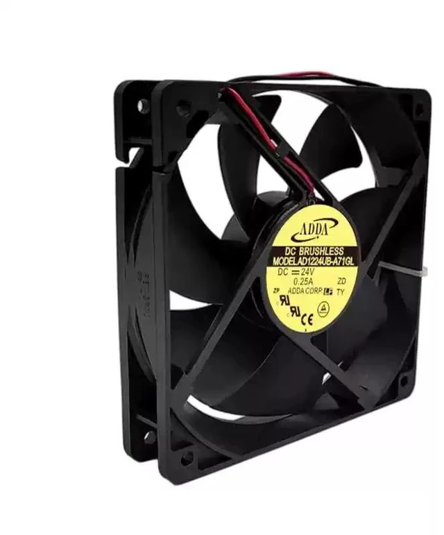 Main image of AD1224UB-A71GL Cooling Fan 12025 Size, 24V 0.25A, Dual Ball Bearing, 2500RPM, for Inverter/Server/Industrial Cabinet Cooling - 2-Wire Connector