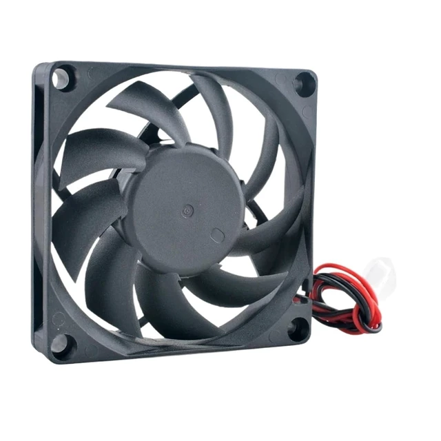 Alt view image 2 of 3 - ACP7015 Cooling Fan 7cm/7015 Size, 12V Dual Ball Bearing, 4000RPM High Airflow, for Chassis/Power Supply/Inverter Cooling