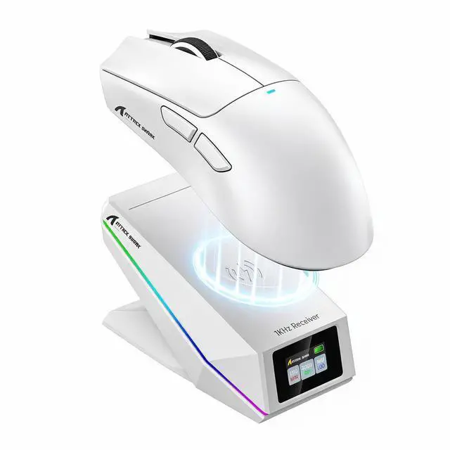 Main image of ATTACK SHARK X11 PRO V2 Tri-Mode Wireless Gaming Mouse with Magnetic RGB TFT Display Charging Dock, 66g Ultra-Lightweight, PAW3315 Sensor, 30000 DPI, 1000Hz Polling, Programmable for PC & Mac