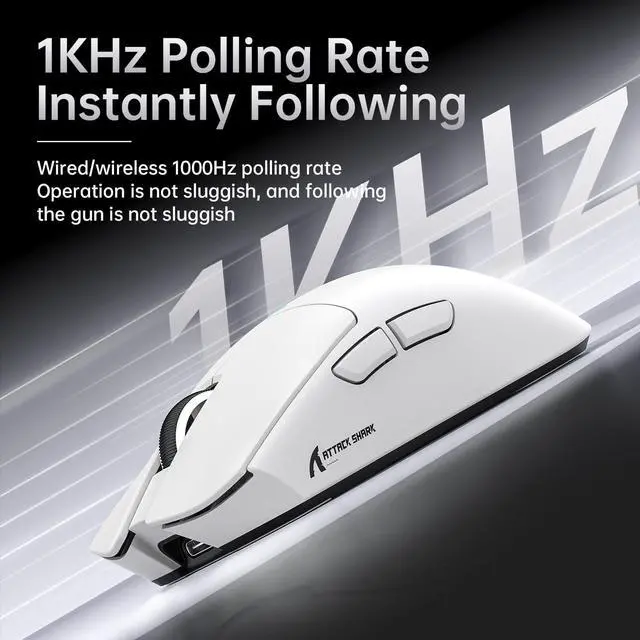Alt view image 5 of 6 - ATTACK SHARK X11 PRO V2 Tri-Mode Wireless Gaming Mouse with Magnetic RGB TFT Display Charging Dock, 66g Ultra-Lightweight, PAW3315 Sensor, 30000 DPI, 1000Hz Polling, Programmable for PC & Mac