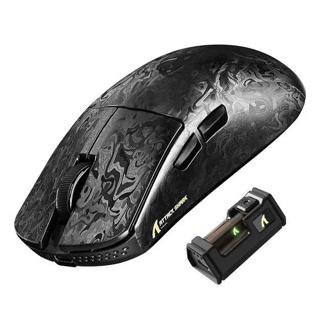 Main image of ATTACK SHARK R11 Ultra 8K Wireless Gaming Mouse, Carbon Fiber Shell, PAW3950MAX 42K DPI, 49g Superlight Tri-Mode Ergonomic Mouse