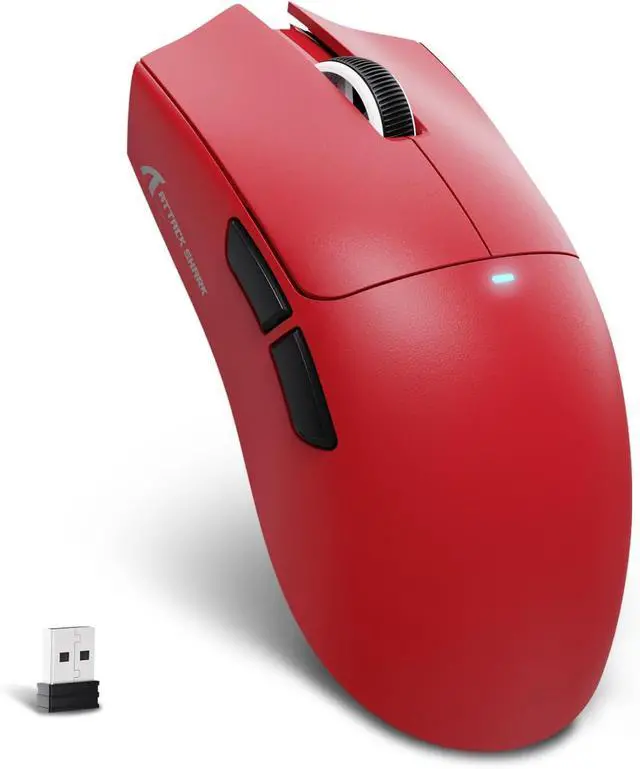 Main image of ATTACK SHARK X11SE Ultra-Light Wireless Gaming Mouse | Tri-Mode BT5.2 / 2.4G / Type-C Wired, PixArt PAW3311 Sensor, 22K DPI, 5 Programmable Buttons, Gaming Mouse for PC Laptop Mac Red