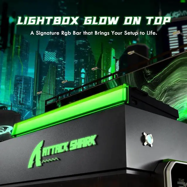 Alt view image 4 of 7 - ATTACK SHARK R85 HE Wired 75% RT RGB Gaming Keyboard, 8K Polling, 0.005mm Accuracy, 0.08ms Latency, 256K Scan, Hall Effect Magnetic Switches, 5-Layer Sound Dampening, Software for PC & Mac Black Green