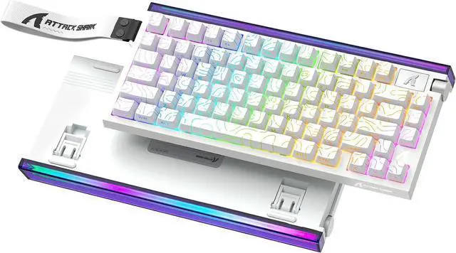 Main image of ATTACK SHARK R85 HE Wired 75% RT RGB Gaming Keyboard, 8K Polling, 0.005mm Accuracy, 0.08ms Latency, 256K Scan, Hall Effect Magnetic Switches, 5-Layer Sound Dampening, Software for PC & Mac