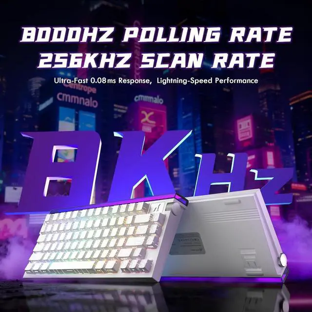 Alt view image 3 of 7 - ATTACK SHARK R85 HE Wired 75% RT RGB Gaming Keyboard, 8K Polling, 0.005mm Accuracy, 0.08ms Latency, 256K Scan, Hall Effect Magnetic Switches, 5-Layer Sound Dampening, Software for PC & Mac