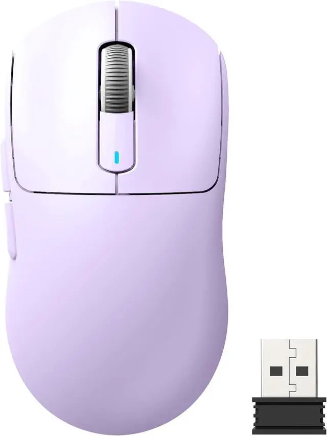 Main image of ATTACK SHARK X3 Lightweight Tri-Mode Wireless Gaming Mouse, 2.4G Bluetooth USB-C Wired, PAW3395 Sensor, 26K DPI, Kailh GM8.0 Switch, 5 Programmable Buttons for PC & Mac White Purple