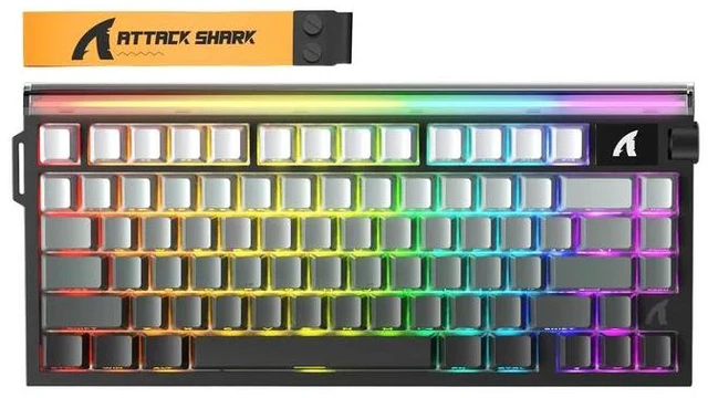 Main image of ATTACK SHARK R85 HE Wired 75% RT RGB Gaming Keyboard, 8K Polling, 0.005mm Accuracy, 0.08ms Latency, 256K Scan, Hall Effect Magnetic Switches, 5-Layer Sound Dampening, Software for PC & Mac