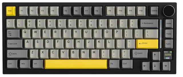 Main image of ATTACK SHARK X820 Ultra 75% Wireless Mechanical Gaming Keyboard, Smart TFT Display & Metal Knob, Hot-Swappable Shark Switch, Gasket Mount, Tri-Mode 2.4G/Bluetooth/USB-C, RGB, 4000mAh Battery
