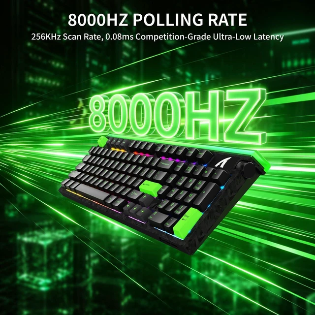 Alt view image 3 of 7 - ATTACK SHARK R98 HE 98% Gaming Keyboard, Hall Effect Magnetic Switches, 8K Polling, 0.005mm Rapid Trigger, RGB