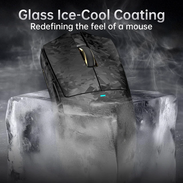 Alt view image 7 of 7 - ATTACK SHARK X11 Ultra Wireless Gaming Mouse, PAW3950MAX 42K DPI, Dual 8K Polling Rate, 63g Carbon Fiber, Nordic 54L15, Tri-Mode 2.4G/Bluetooth/Wired, 500mAh
