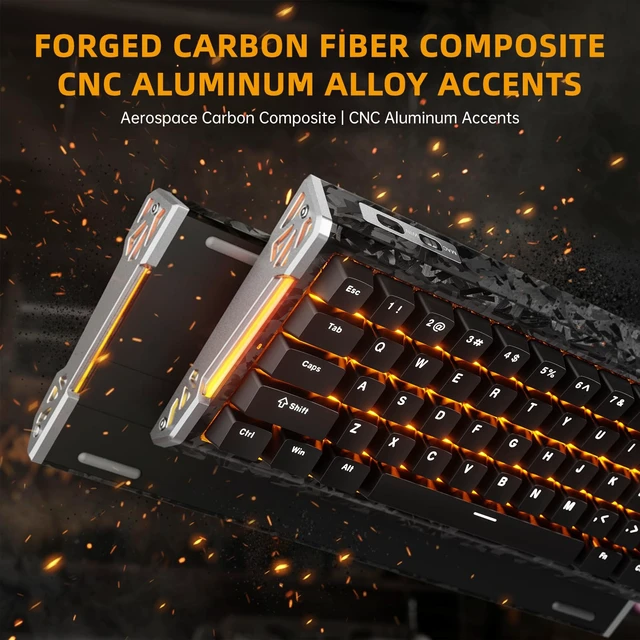 Alt view image 3 of 7 - ATTACK SHARK R68HE 60% Wired RT 8K Mechanical RGB TKL Gaming Keyboard-Black