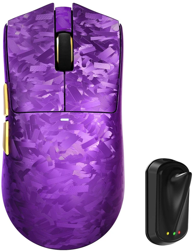Main image of ATTACK SHARK X11 Ultra Wireless Gaming Mouse, PAW3950MAX 42K DPI, Dual 8K Polling Rate, 63g Carbon Fiber, Nordic 54L15, Tri-Mode 2.4G/Bluetooth/Wired, 500mAh Purple