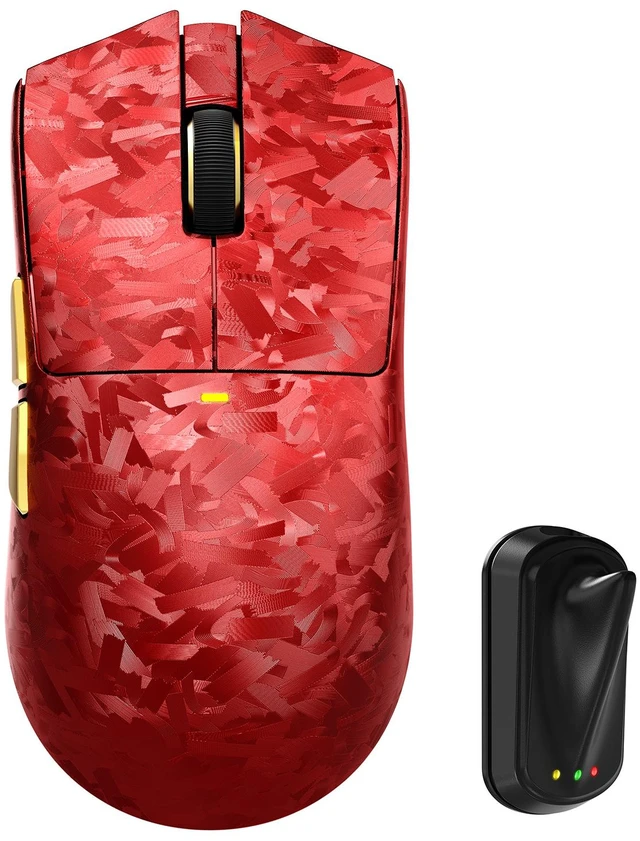 Main image of ATTACK SHARK X11 Ultra Wireless Gaming Mouse, PAW3950MAX 42K DPI, Dual 8K Polling Rate, 63g Carbon Fiber, Nordic 54L15, Tri-Mode 2.4G/Bluetooth/Wired, 500mAh Red