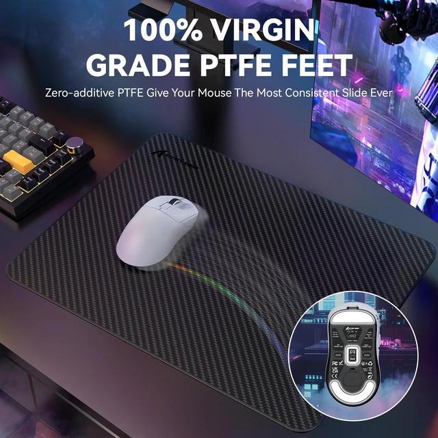 Alt view image 6 of 7 - ATTACK SHARK X3 MAX Wireless Gaming Mouse, 49g Ultra Lightweight, PAW3950 42K DPI, Bluetooth 5.2, 2.4GHz, 200H Battery, 100M Clicks