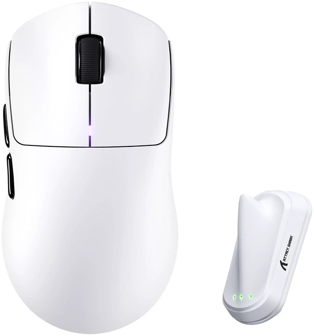 Main image of ATTACK SHARK F1 AIR 39g Ultra Lightweight Wireless Gaming Mouse, PAW3955MAX 60K DPI, Nordic 54L15, Dual 8K, Tri-Mode, 720H Battery, Web Driver