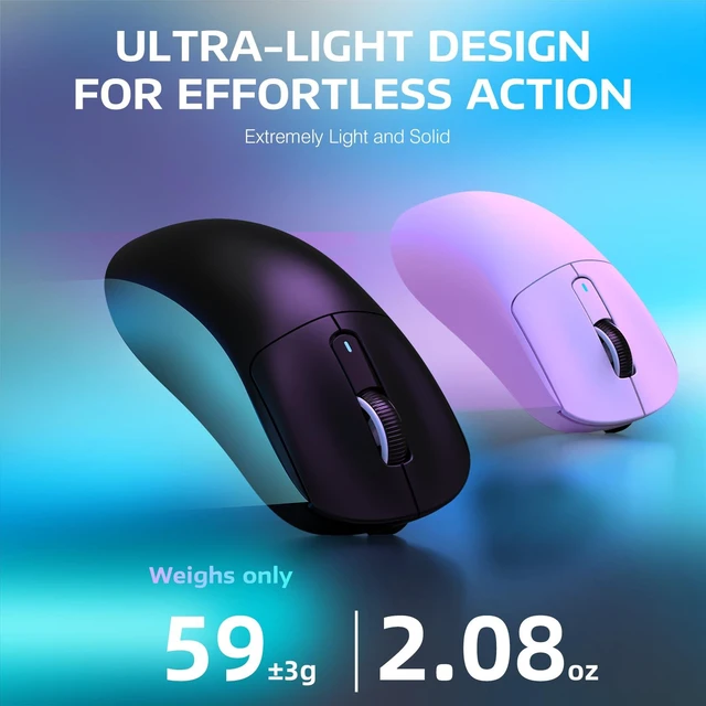 Alt view image 4 of 7 - ATTACK SHARK X3PRO 59g Ultra Lightweight Gaming Mouse, PAW3395 PRO 26K DPI, Dual 8K, Tri-Mode Wireless, 100M Optical Switches