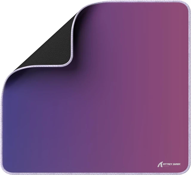 Main image of ATTACK SHARK CM03 Iridescent Gaming Mouse Pad, High-Density Fiber Surface, 4mm Thick Rubber Base, Water & Stain Resistant, Non-Slip, Stitched Edges, PC Gaming Desk Mat Gradient Purple