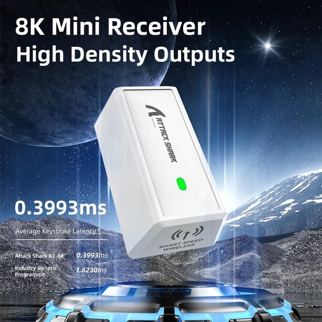 Alt view image 4 of 7 - TTACK SHARK R6 Ultra Lightweight Wireless Gaming Mouse, 38g, Tri-Mode 2.4G/Bluetooth/Wired, PAW3950 MAX 42K DPI Sensor, 8KHz Polling Rate, Nordic 52840, OMRON Optical Switch, 300mAh Battery, Web Drive