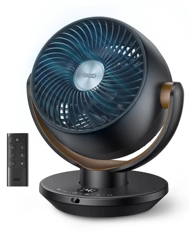 Main image of Fan for Bedroom, Desk Air Circulator Fan with Remote, 11 Inch Table Fans for Whole Room, 65ft Powerful Airflow, 120° Vertical Manual +90° Oscillating, 4 Speeds, 8H Timer, 25dB Quiet Fan, Home