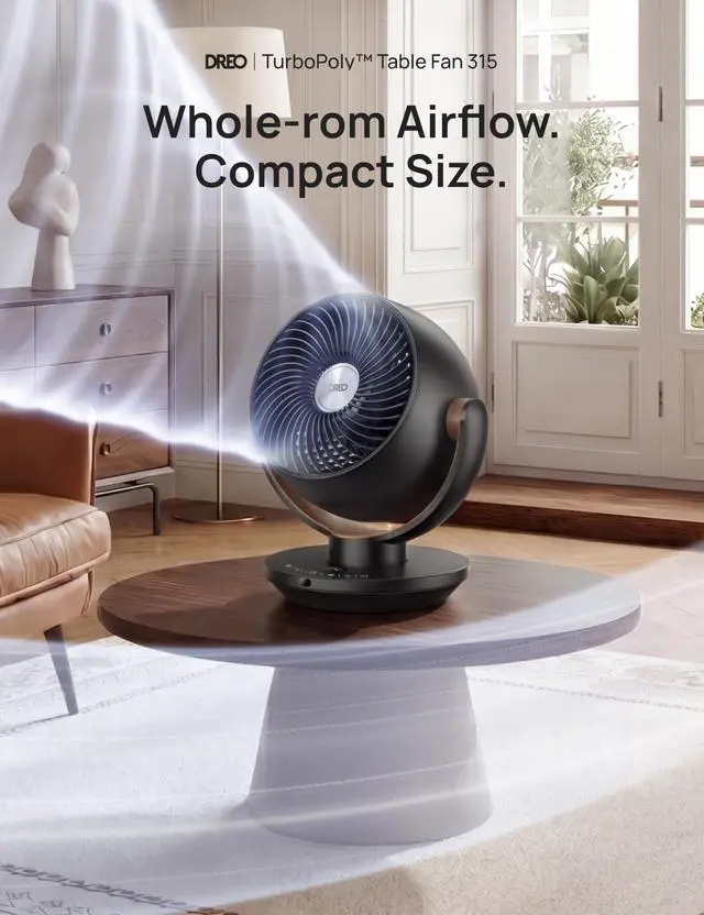 Alt view image 2 of 7 - Fan for Bedroom, Desk Air Circulator Fan with Remote, 11 Inch Table Fans for Whole Room, 65ft Powerful Airflow, 120° Vertical Manual +90° Oscillating, 4 Speeds, 8H Timer, 25dB Quiet Fan, Home